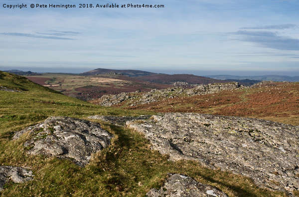 Sweeps of granite on Dartmoor Picture Board by Pete Hemington