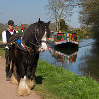 Buy canvas prints of Horse and Barge by Pete Hemington