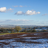 Buy canvas prints of Lingering snow in Mid Devon by Pete Hemington