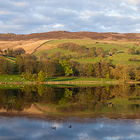 Buy canvas prints of Ladybower, reflections and ripples by Pete Hemington