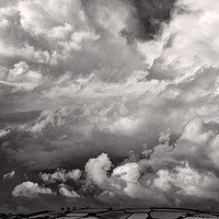 Buy canvas prints of Clouds over Yarde Downs by Pete Hemington