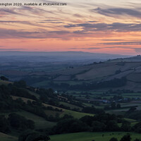 Buy canvas prints of Sunset over the Exe valley by Pete Hemington