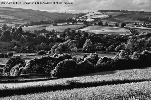 Hills around the Culm Valley Picture Board by Pete Hemington