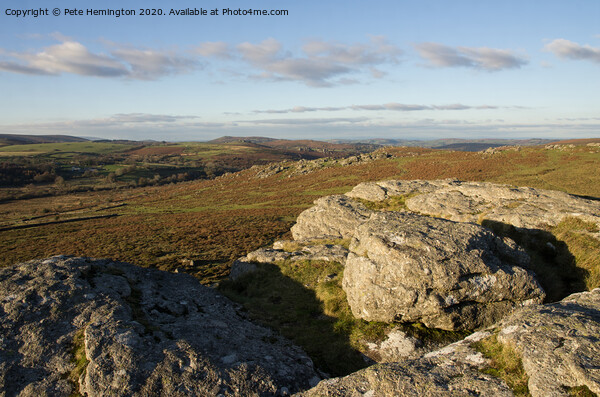 Dartmoor view from Saddle Tor Picture Board by Pete Hemington