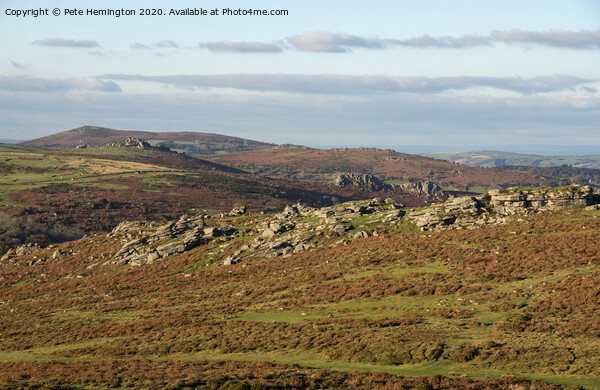 Dartmoor view from Saddle Tor Picture Board by Pete Hemington