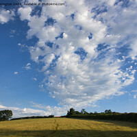 Buy canvas prints of Clouds over Raddon Hill by Pete Hemington