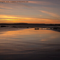Buy canvas prints of Sunset on Exmouth Beach by Pete Hemington