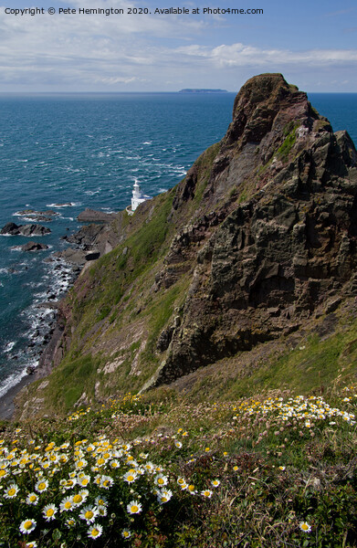 Hartland Point and Lundy Island Picture Board by Pete Hemington
