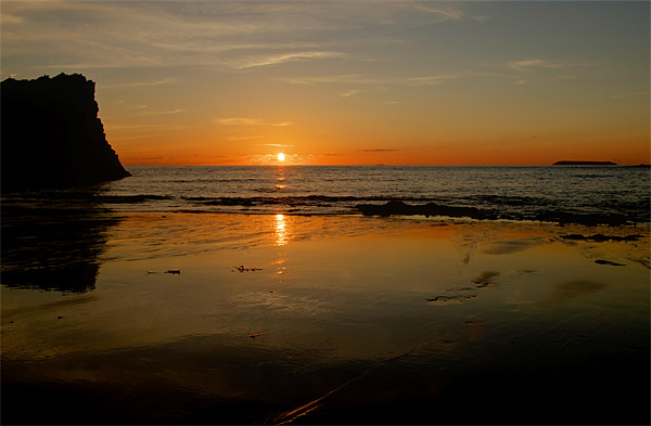 Sunset from Hartland Quay Picture Board by Pete Hemington