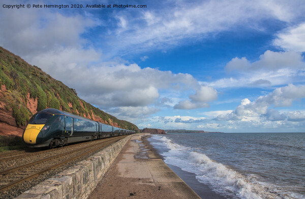 Train at Dawlish Picture Board by Pete Hemington
