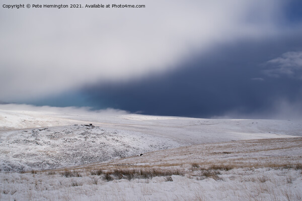Snowy Lints Tor on Dartmoor Picture Board by Pete Hemington