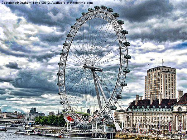 London Eye A Majestic Spin Picture Board by Graham Taylor