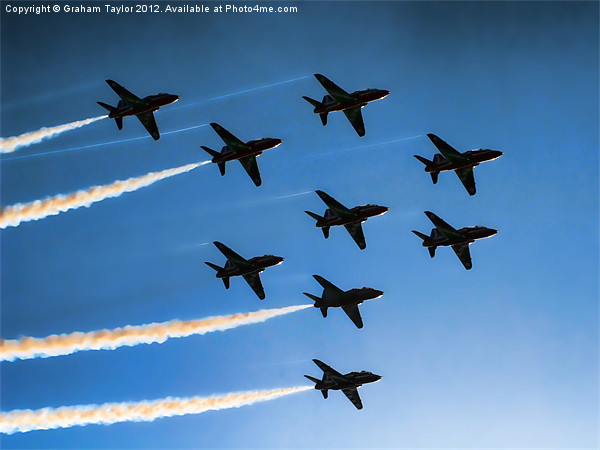 Red Arrows Picture Board by Graham Taylor