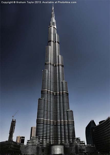 Towering Majesty of Burj Khalifa Picture Board by Graham Taylor