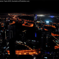 Buy canvas prints of Dubais Majestic Skyline by Graham Taylor