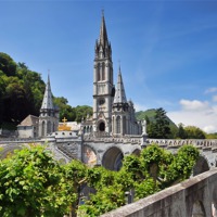 Buy canvas prints of The Majestic Rosary Basilica of Lourdes by Graham Taylor