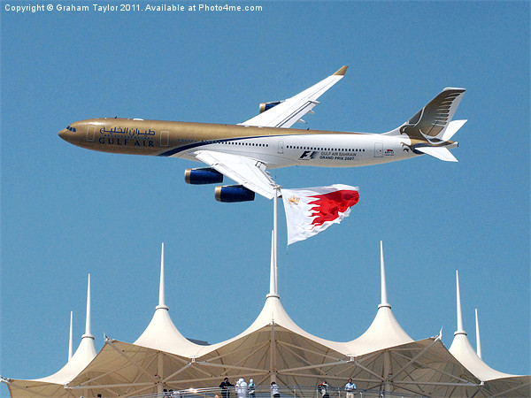GULF AIR A340 Picture Board by Graham Taylor