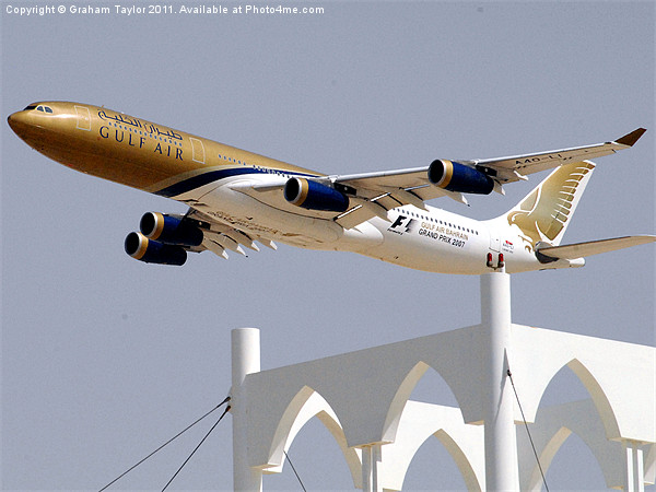 GULF AIR A340-2 Picture Board by Graham Taylor