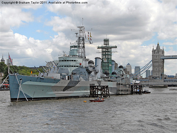 HMS Belfast Picture Board by Graham Taylor