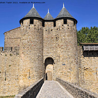 Buy canvas prints of Magnificent Carcassone Castle Gate by Graham Taylor
