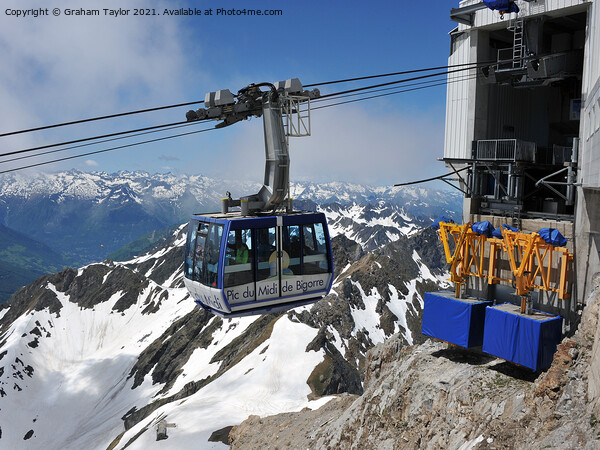 Majestic Views from Pic Du Midi Cable Car Picture Board by Graham Taylor