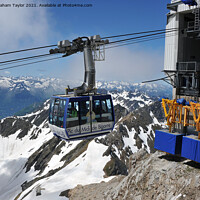 Buy canvas prints of Majestic Views from Pic Du Midi Cable Car by Graham Taylor