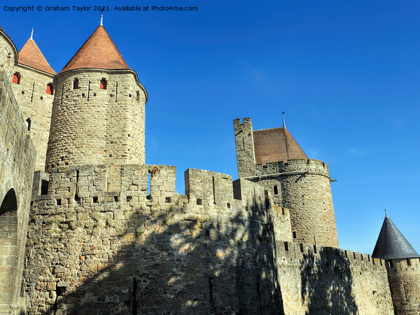 Majestic Turrets of Carcassonne Castle Picture Board by Graham Taylor