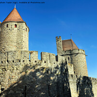 Buy canvas prints of Majestic Turrets of Carcassonne Castle by Graham Taylor
