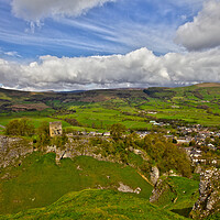 Buy canvas prints of Castle in the Hope valley. by Darren Burroughs