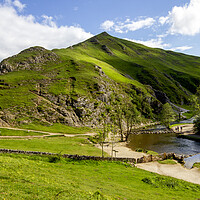 Buy canvas prints of Thorpe Cloud and Dovedale Stepping Stones by Darren Burroughs