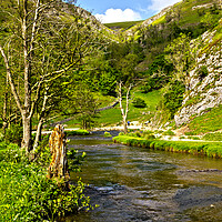 Buy canvas prints of The River Dove at Dovedale. by Darren Burroughs