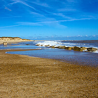 Buy canvas prints of Winterton beach Norfolk by Darren Burroughs