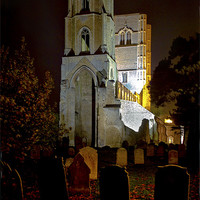 Buy canvas prints of Autumn Night At Wymondham Abbey by Darren Burroughs