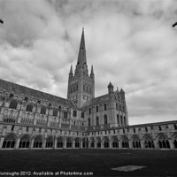 Buy canvas prints of Norwich Cathedral From The Cloisters by Darren Burroughs