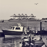 Buy canvas prints of The Port Of Harwich Essex by Darren Burroughs