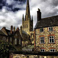 Buy canvas prints of Norwich Cathedral by Darren Burroughs