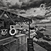 Buy canvas prints of The fish Shack Aldeburgh by Darren Burroughs