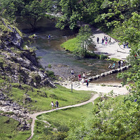 Buy canvas prints of Dovedale Stepping Stones by Darren Burroughs