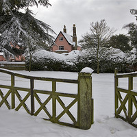 Buy canvas prints of Norfolk Winter Farmhouse by Darren Burroughs