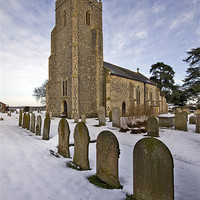 Buy canvas prints of St Marys Tharston by Darren Burroughs