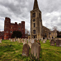 Buy canvas prints of Buckden. Great Tower and St.Marys church by Darren Burroughs