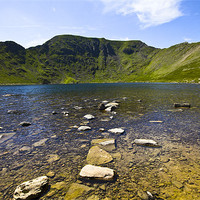 Buy canvas prints of Helvellyn From Red Tarn by Darren Burroughs