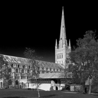 Buy canvas prints of  Norwich Cathedral by Darren Burroughs