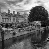 Buy canvas prints of The Backs, Clare and  Kings College Cambridge  by Darren Burroughs