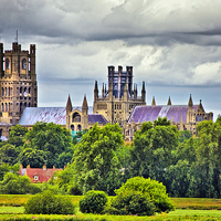 Buy canvas prints of Ely Cathedral by Darren Burroughs