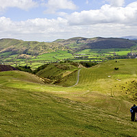 Buy canvas prints of The View Above Church Stretton Golf Course by Darren Burroughs