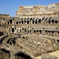 Buy canvas prints of Inside the Colosseum, Rome. by Darren Burroughs