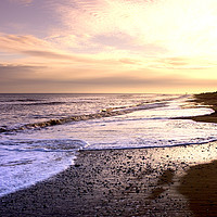 Buy canvas prints of Beach Sunset. by Darren Burroughs
