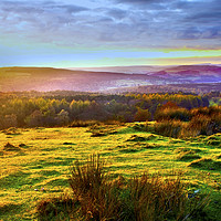 Buy canvas prints of A Peak District Sunset. by Darren Burroughs