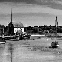 Buy canvas prints of Tides Out At Woodbridge. by Darren Burroughs
